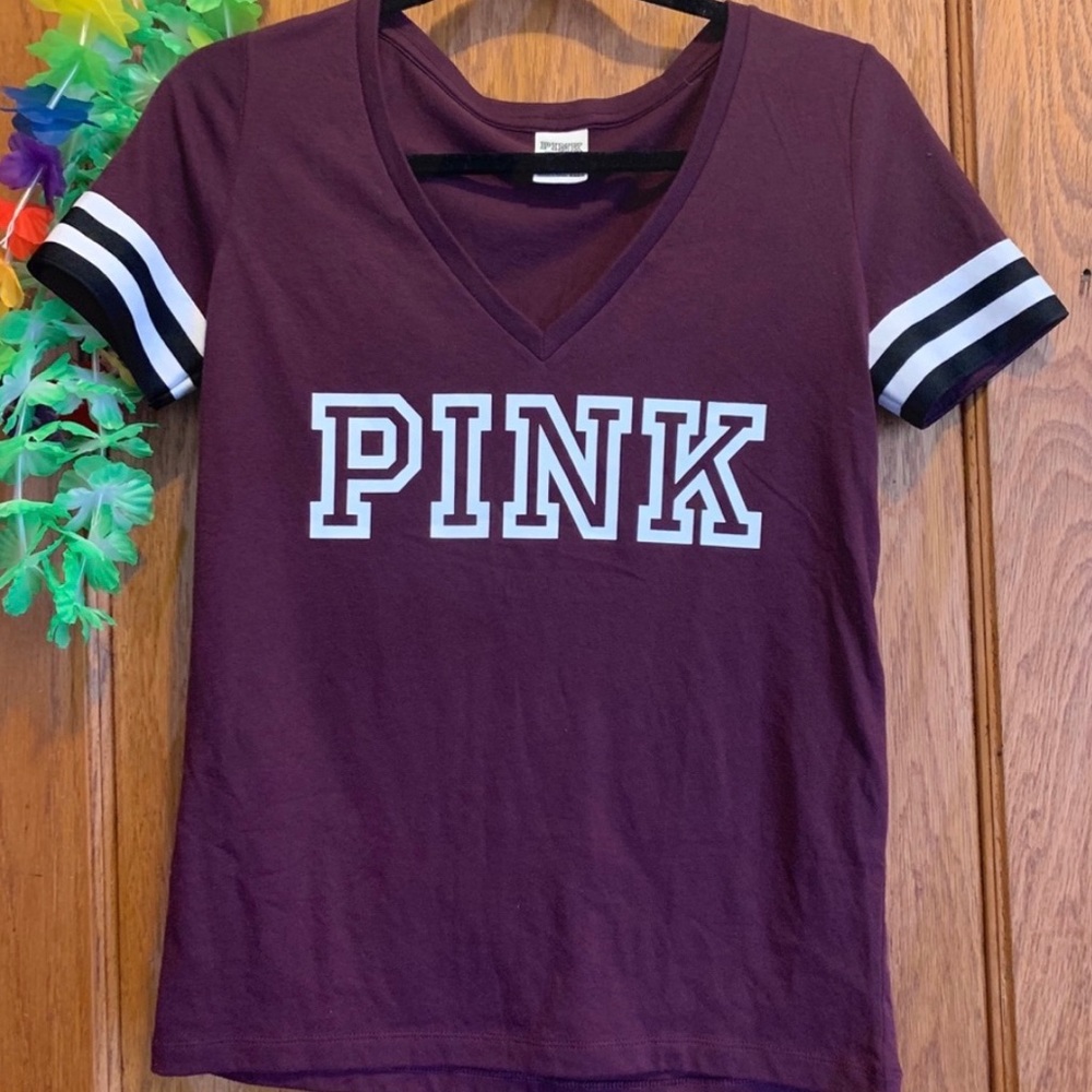Pink V Neck Shirt